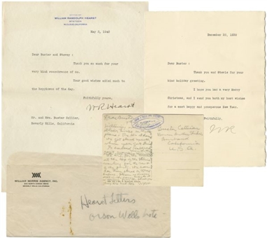 Lot of (3) William Randolph Hearst Signed Letters to Williams "Buster" Collier